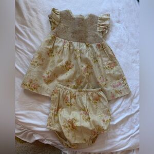 Floral Kids Dress and Bloomers Set